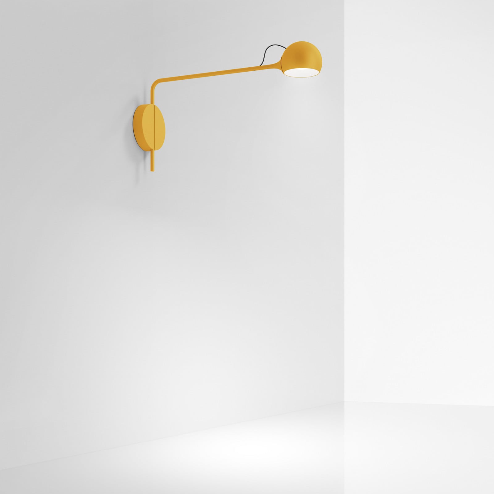 Artemide Ixa kinkiet LED stałe ramię żółta