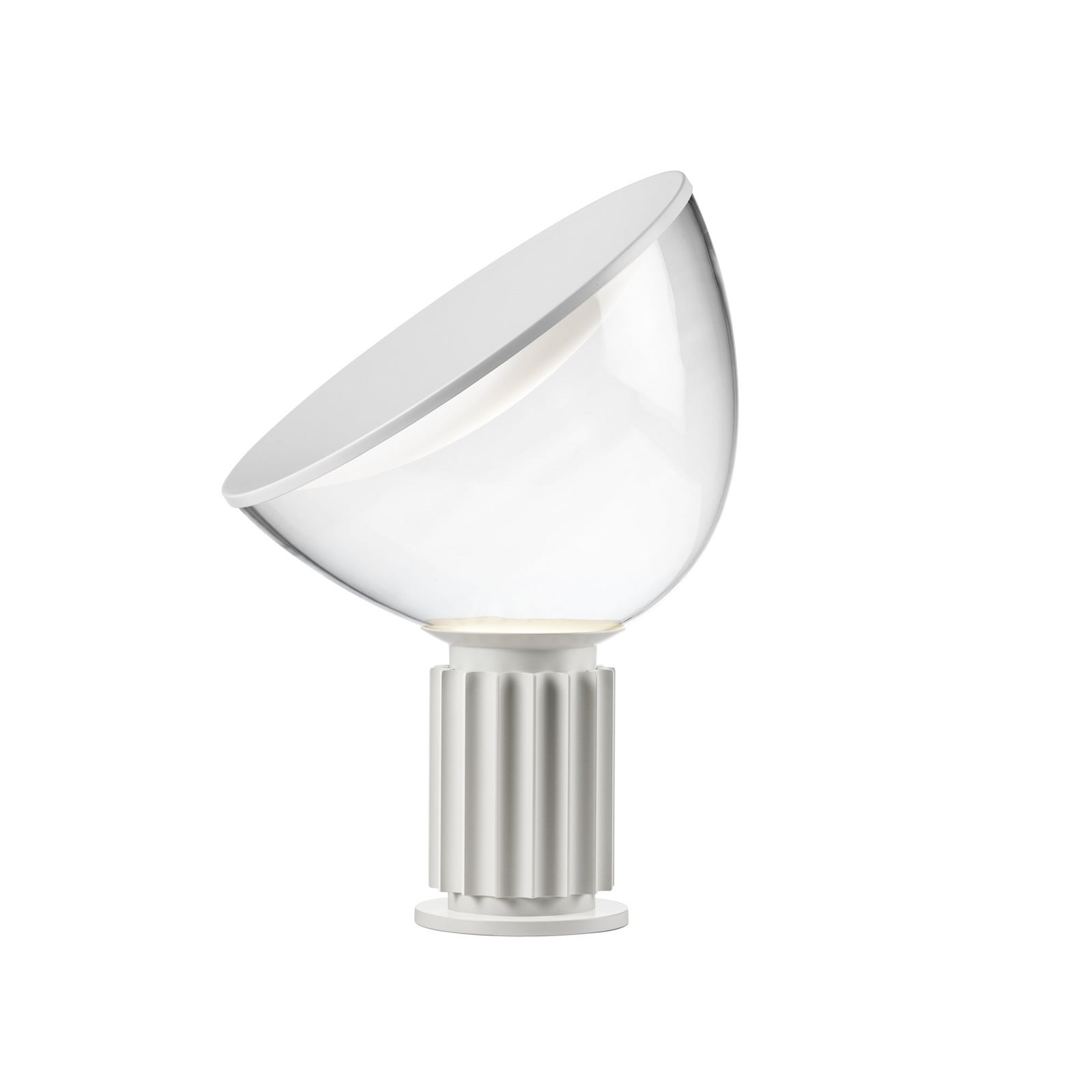 Mała lampa stołowa LED FLOS Taccia biała