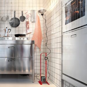 FLOS Toio designerska lampa stojąca Gx16d-LED czerwona