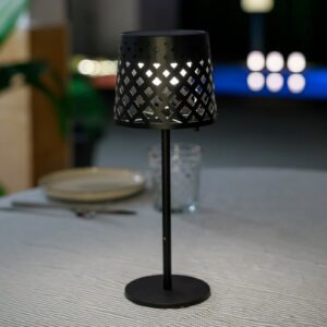 Newgarden lampa stołowa LED Gretita czarna metalowa