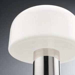 Lampa stołowa FLOS Bellhop Glass T kolor aluminium wysokość 34 cm