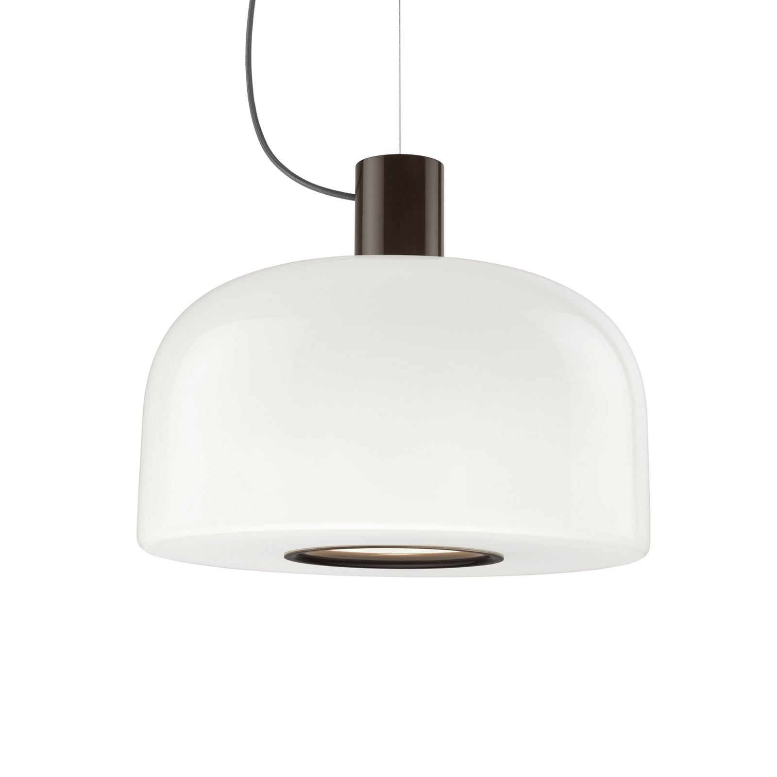 Lampa wisząca FLOS Bellhop Glass S2 czekoladowy brąz Ø 45 cm