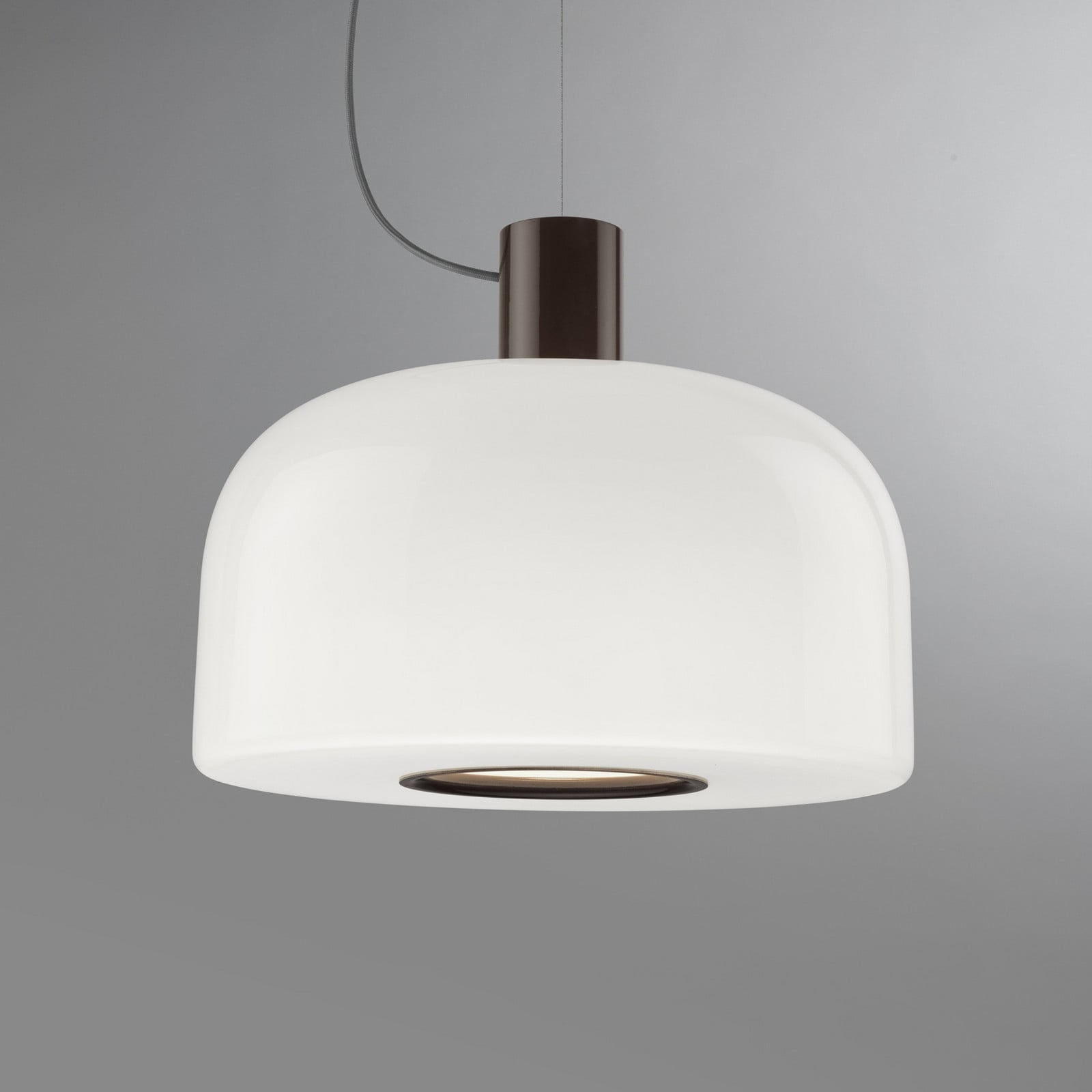 Lampa wisząca FLOS Bellhop Glass S2 czekoladowy brąz Ø 45 cm