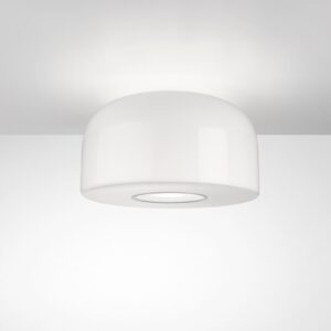 Lampa sufitowa Flos Bellhop Glass C2 biała szkło Ø 45 cm