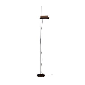 Oluce Lampa stojąca LED Colombo brąz/chrom metal