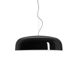Oluce Żyrandol LED Canopy Ø 90 cm czarny aluminium