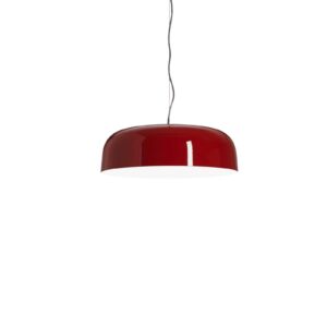 Oluce Żyrandol LED Canopy Ø 90 cm czerwony aluminium