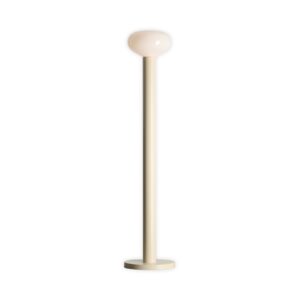 Lampa stojąca Flo beżowa wysokość 138 cm 1-punktowa szkło