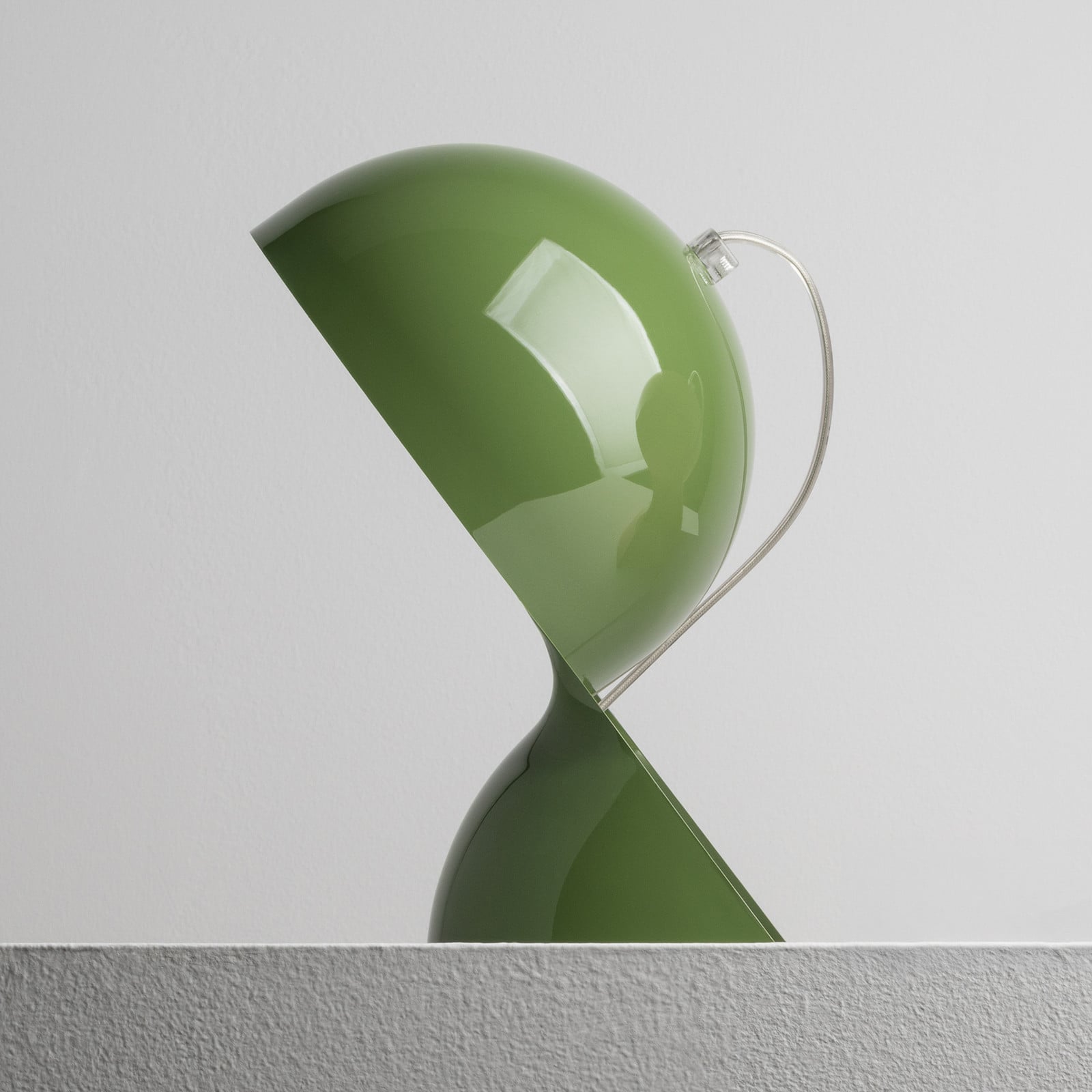 Lampa stołowa Artemide Dalú zielona wysokość 26 cm tworzywo sztuczne