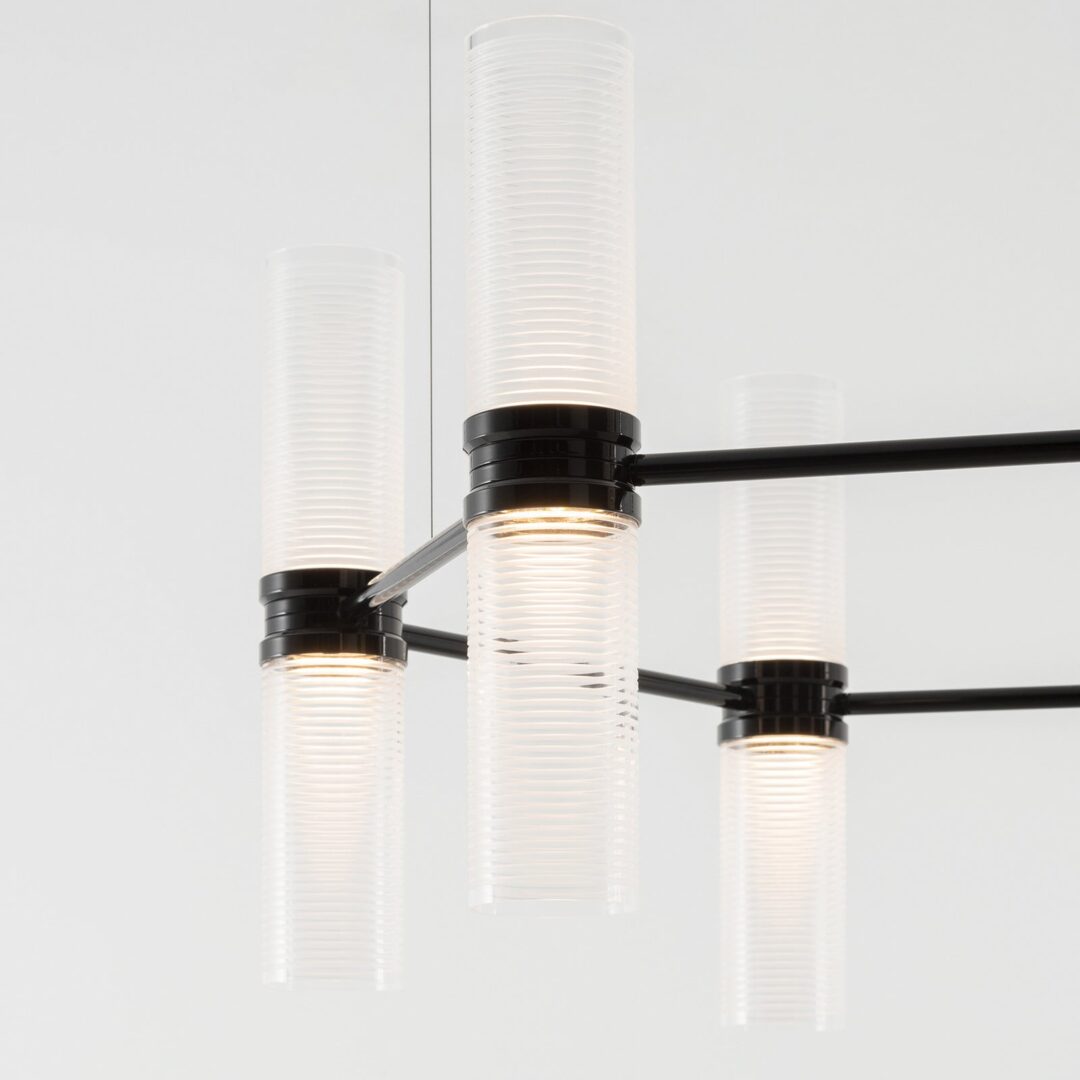Żyrandol LED Artemide Zephyr Exagonal czarna, Ø 77 cm
