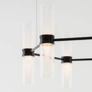 Żyrandol LED Artemide Zephyr Exagonal czarna, Ø 77 cm