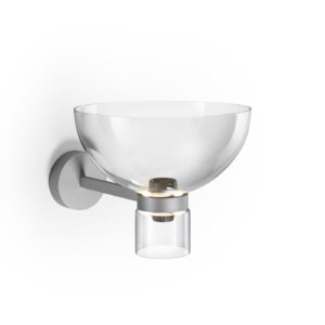 Kinkiet LED Flos Nocturne Bowl srebrny szklany ściemniany