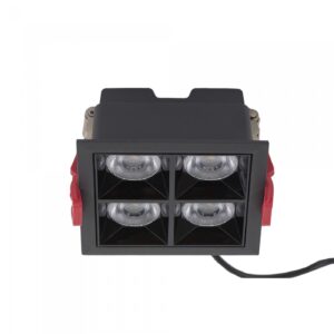 Oprawa podtynkowa LED, MIDI czarna, 16 lub 20 W, CRI >90