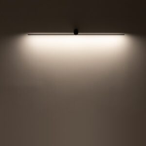 Kinkiet LED liniowy, czarny, 66 cm, ciepła biel – zdjęcie 1