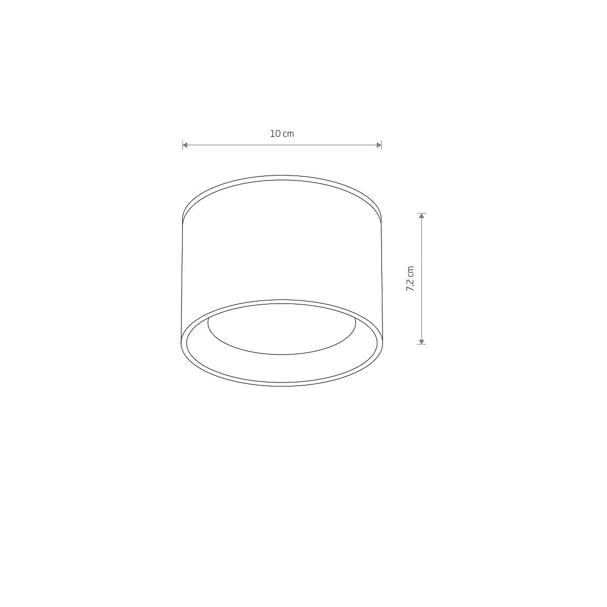 Plafon łazienkowy GX53, biały cylinder, 10 cm, IP54 9 Plafon łazienkowy GX53, biały cylinder, 10 cm, IP54 – zdjęcie 9