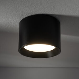 Plafon łazienkowy GX53, czarny cylinder, 10 cm, IP54 – zdjęcie 2