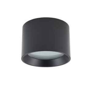 Plafon łazienkowy GX53, czarny cylinder, 10 cm, IP54 – zdjęcie 1