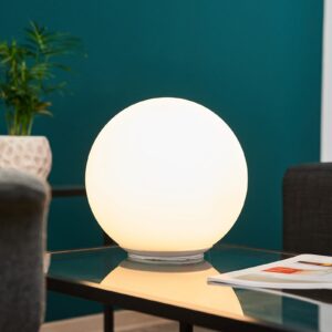 Okrągła szklana lampa stołowa Dioscuri 25 cm