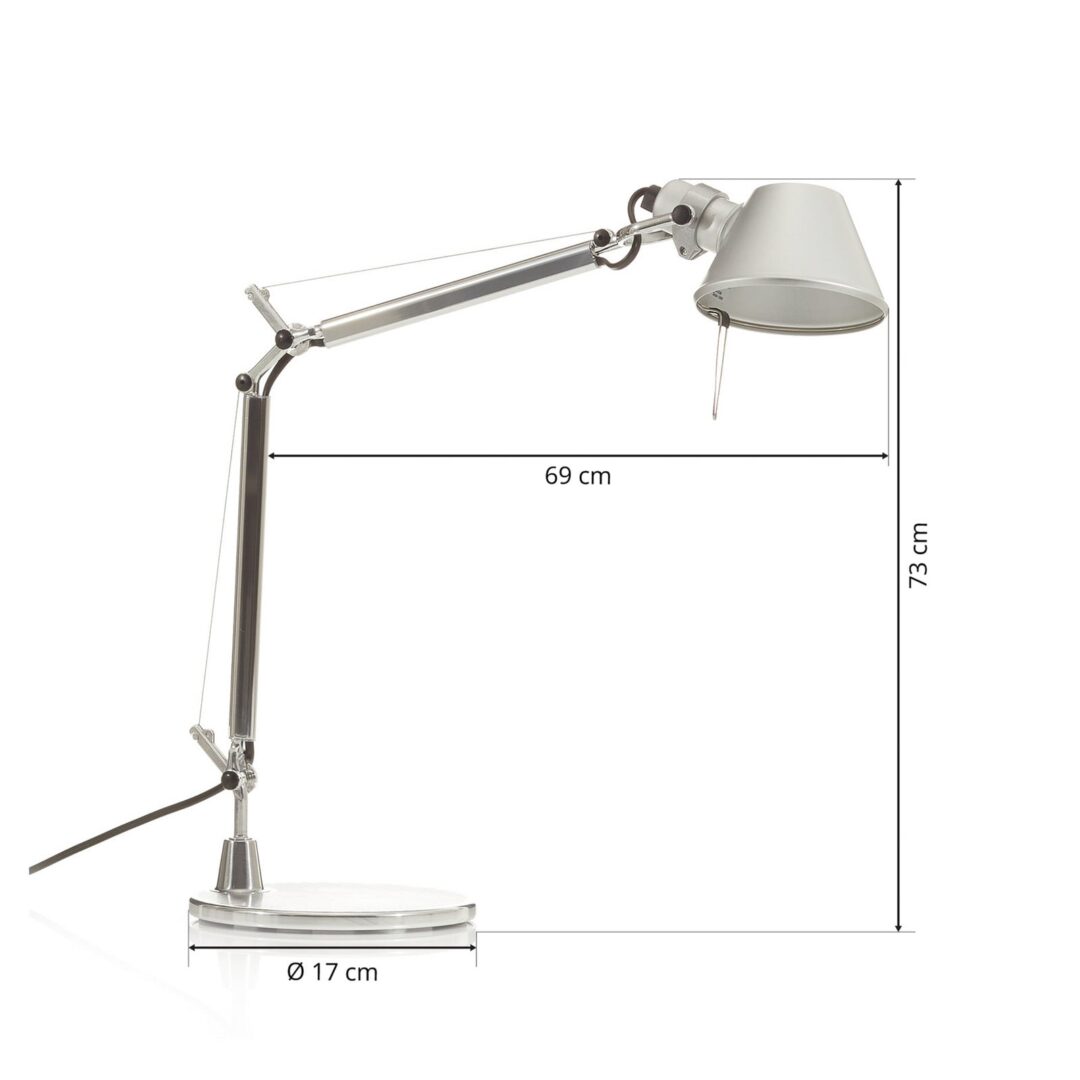 Lampa stołowa Artemide Tolomeo Micro aluminium