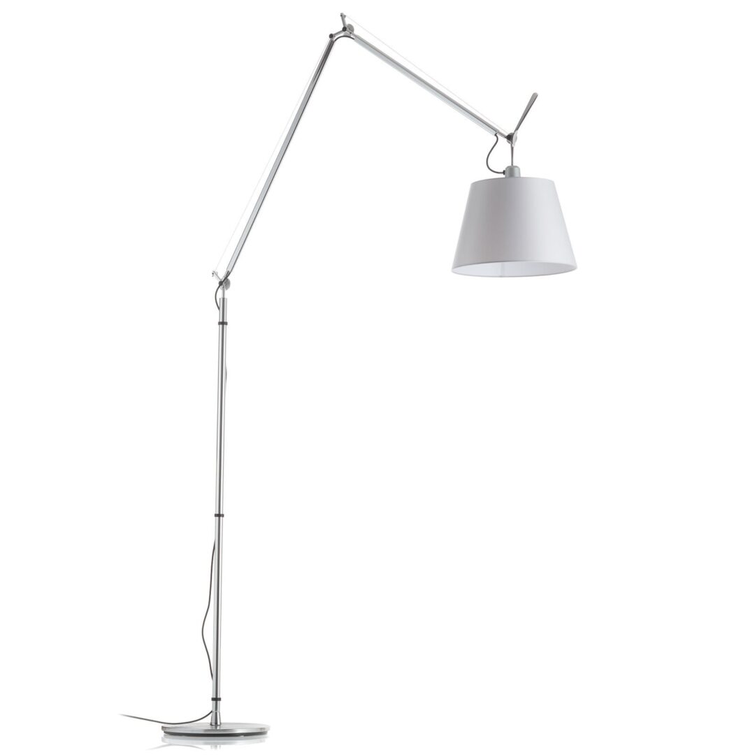 Lampa stojąca Artemide Tolomeo Mega szara/aluminium/satynowa ściemniana