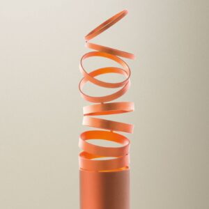 Artemide Decomposé lampa stojąca LED pomarańczowa