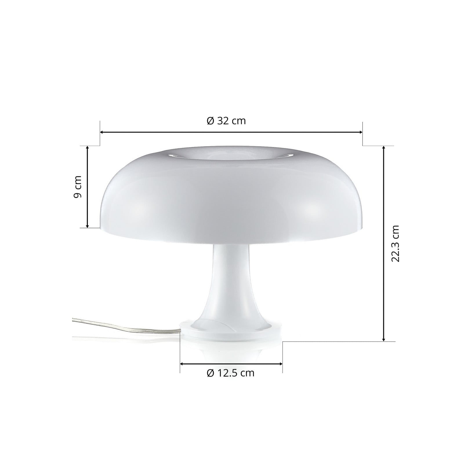 Artemide Nessino – lampa stołowa biała