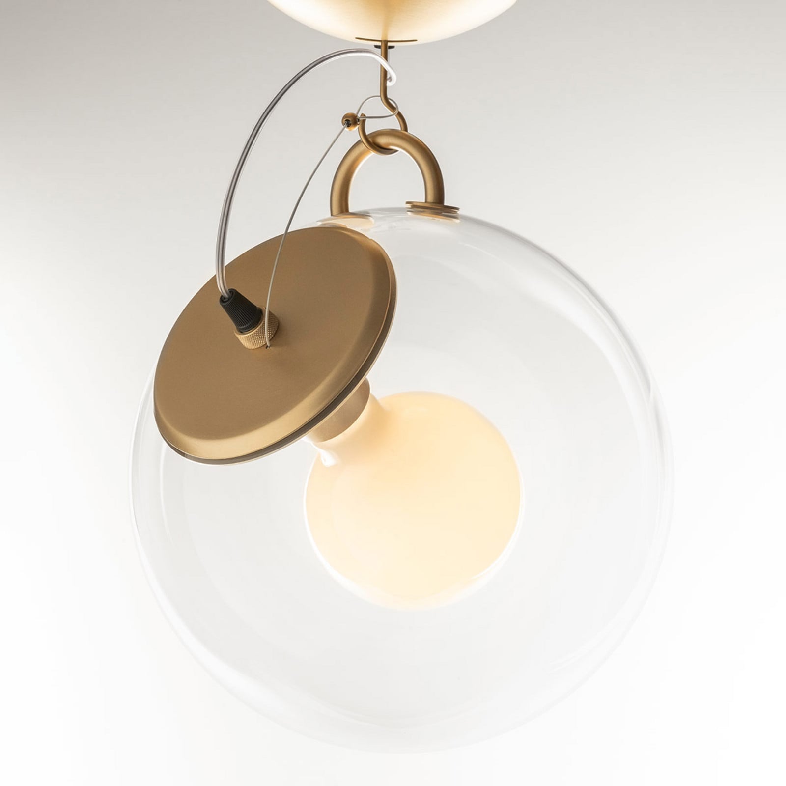 Artemide Miconos szklana lampa sufitowa mosiądz - obrazek 2