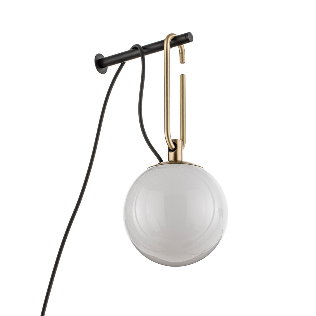 Lampa ścienna Artemide nh Wall biała szkło wtyczka E14
