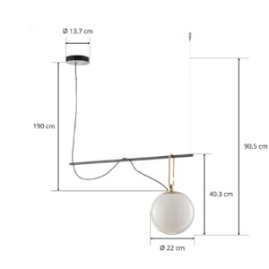 Artemide nh S2 22 lampa wisząca 905 cm kula Ø22cm