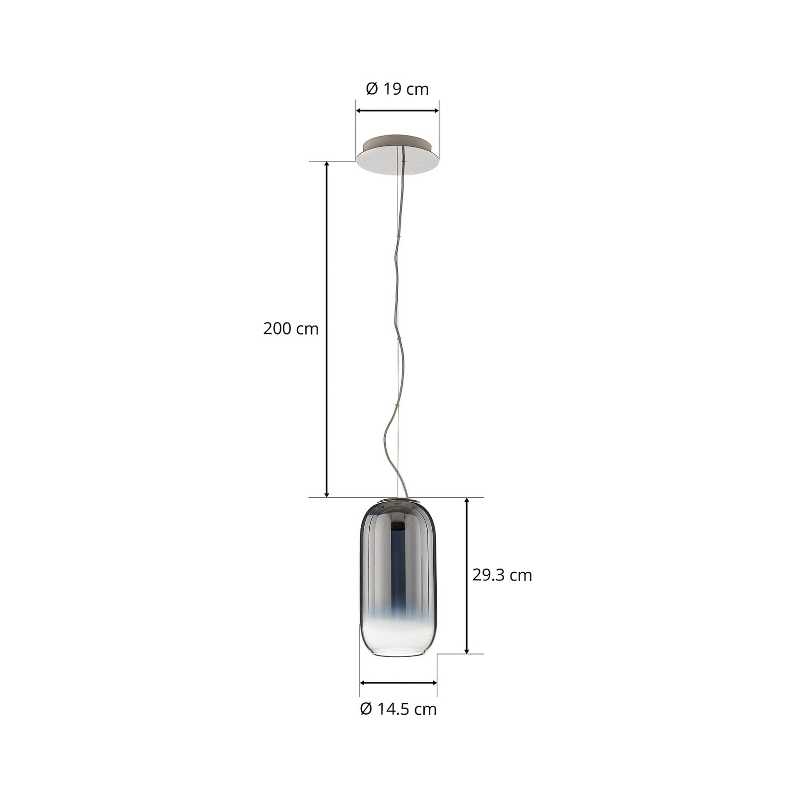 Artemide Gople Mini lampa wisząca srebrna/srebrna