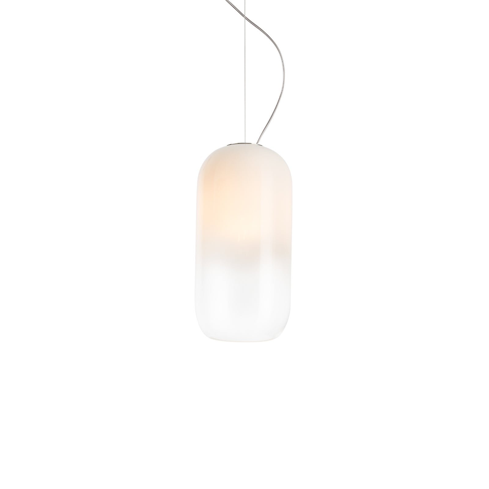 Artemide Gople Mini lampa wisząca biała/srebrna