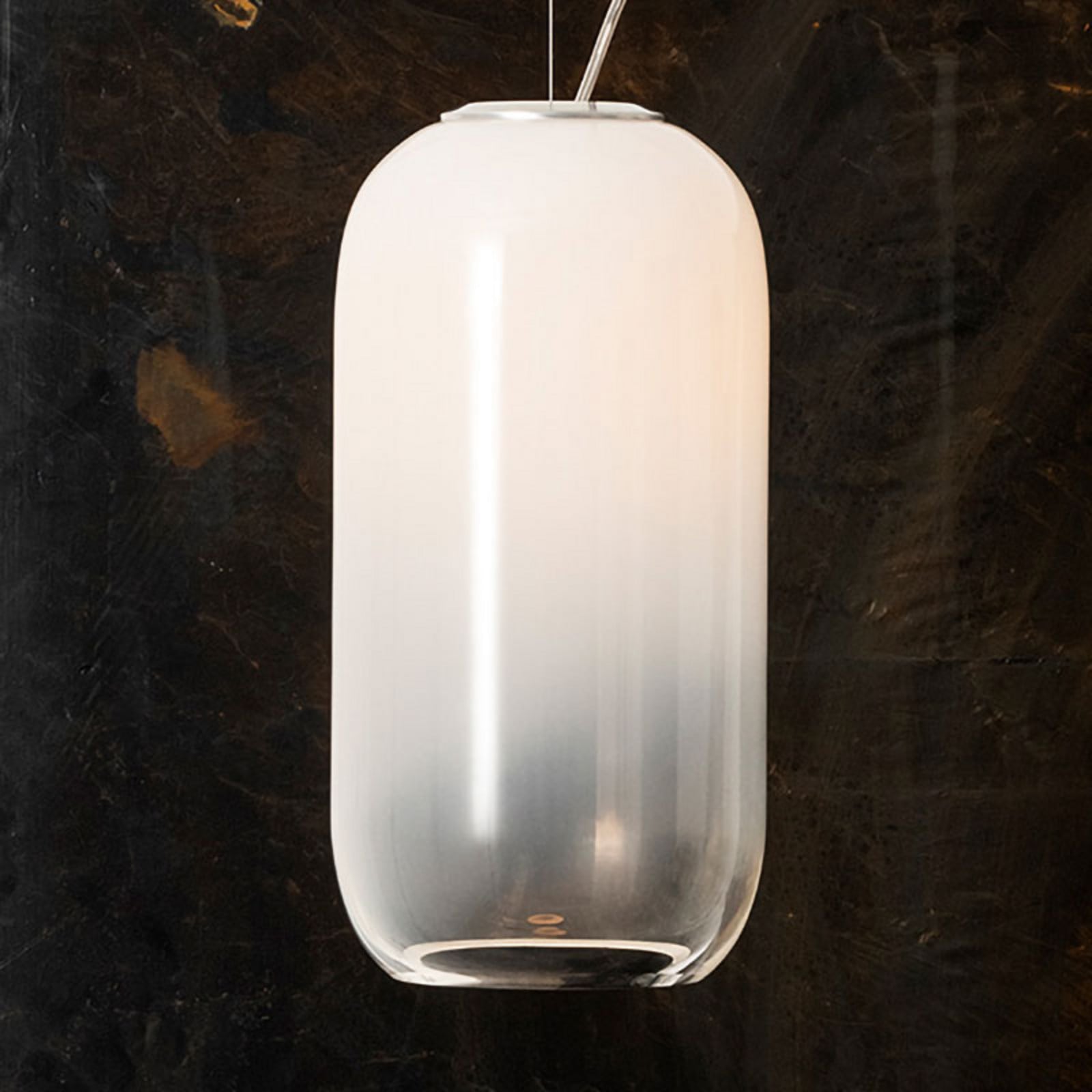 Artemide Gople Mini lampa wisząca biała/srebrna