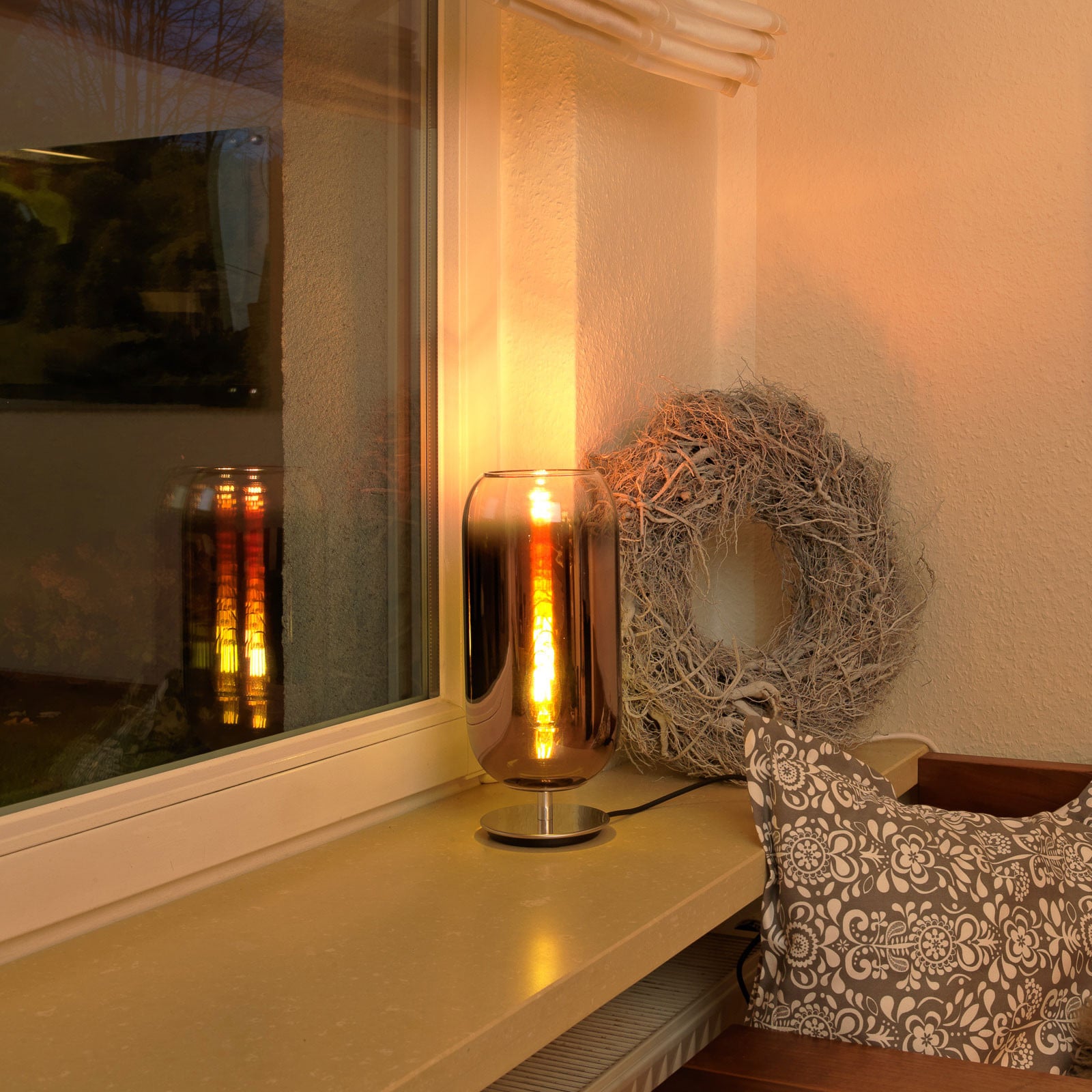 Artemide Gople Mini lampa stołowa miedź/srebrna