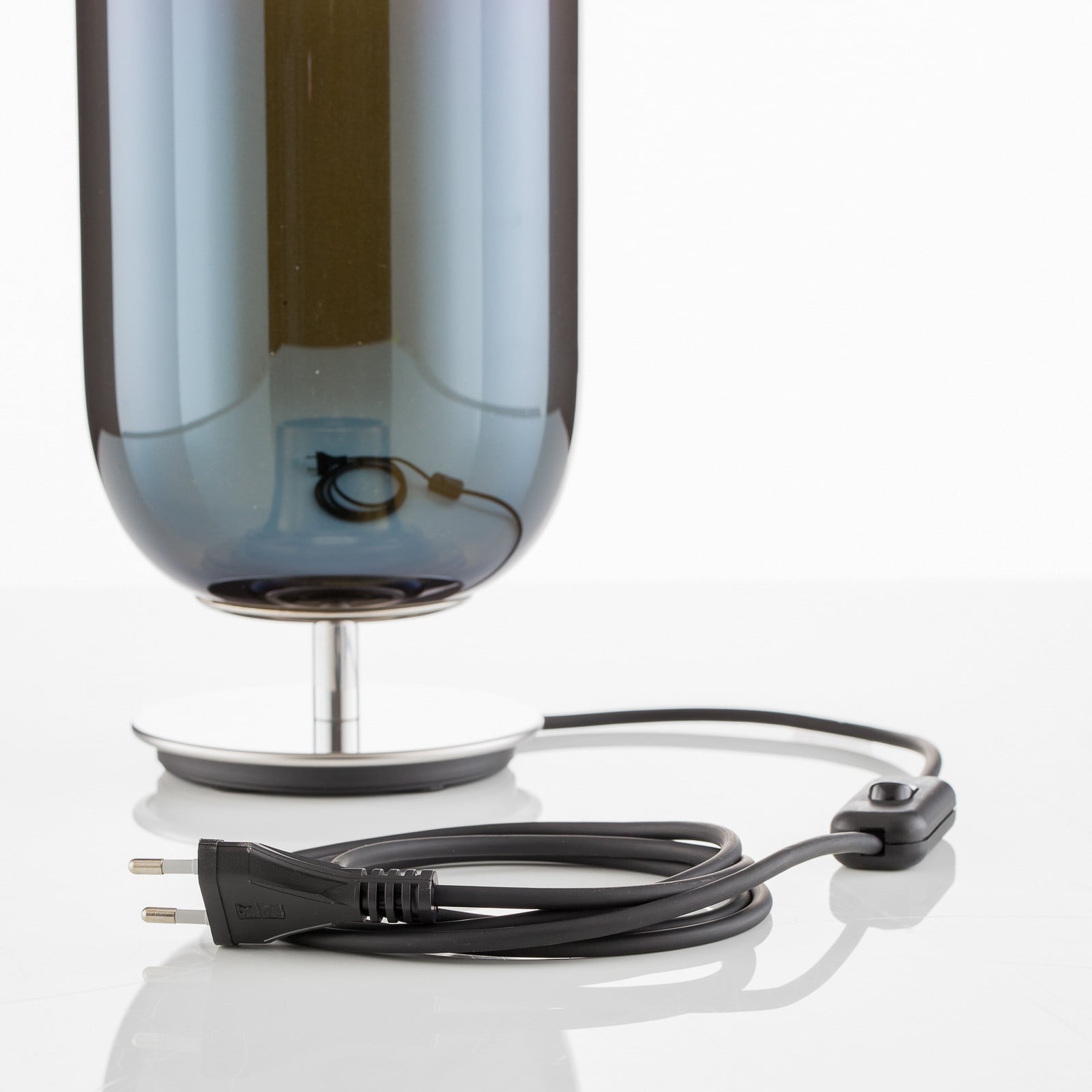 Lampa Artemide Gople Mini stołowa niebieska/srebrna