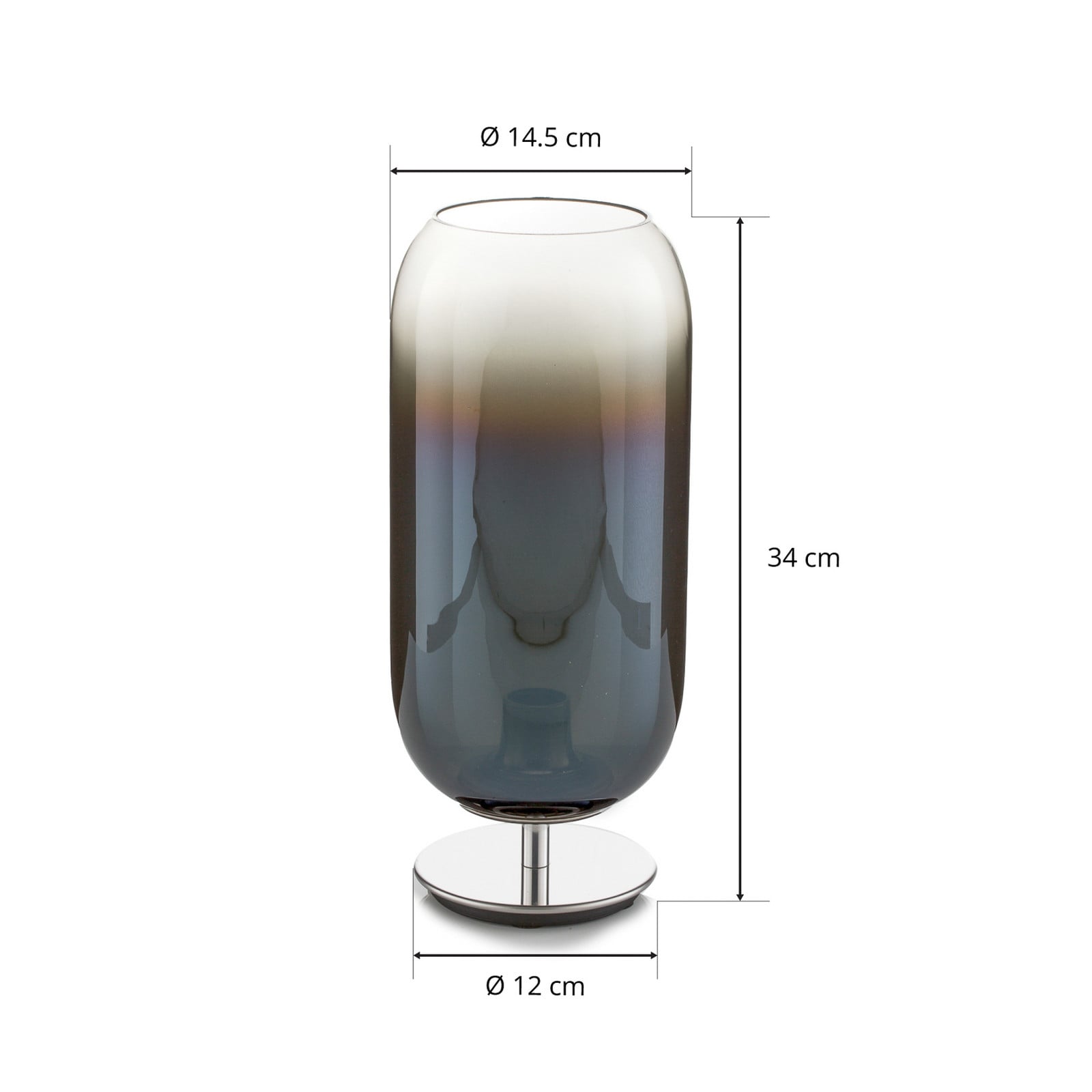 Lampa Artemide Gople Mini stołowa niebieska/srebrna