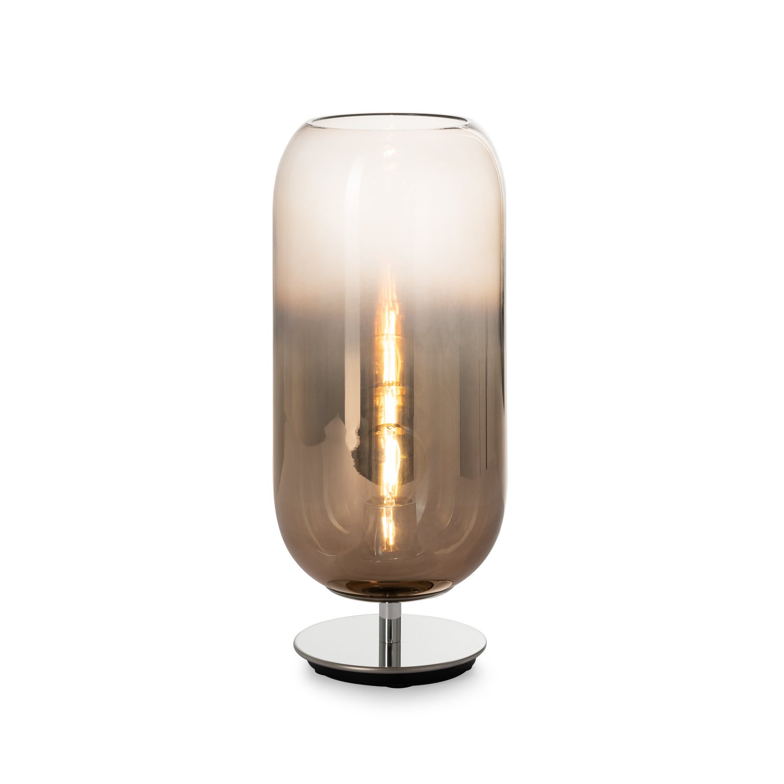 Artemide Gople Mini lampa stołowa brąz/srebrna