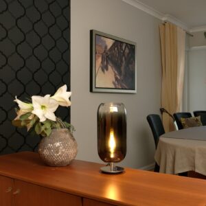 Artemide Gople Mini lampa stołowa brąz/srebrna