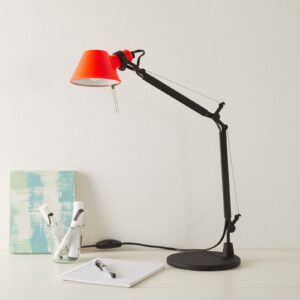 Lampa Biurkowa Artemide Tolomeo Micro Bicolour czarny/koralowy