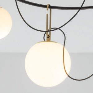 Szklana lampa wisząca Artemide nh S4 3-punktowa