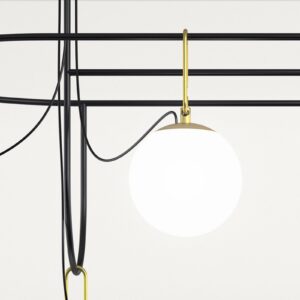 Szklana lampa wisząca Artemide nh S5 6-punktowa