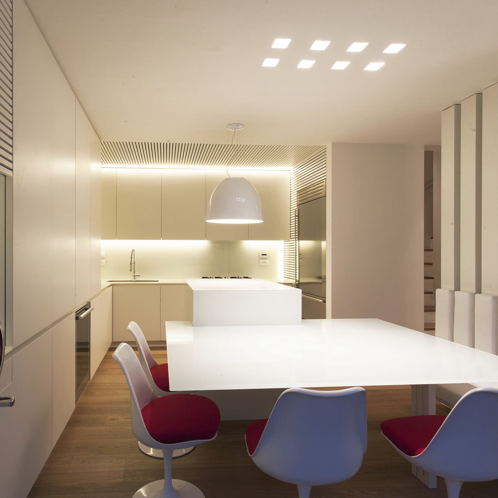Artemide Nur Gloss lampa wisząca biała błyszcząca