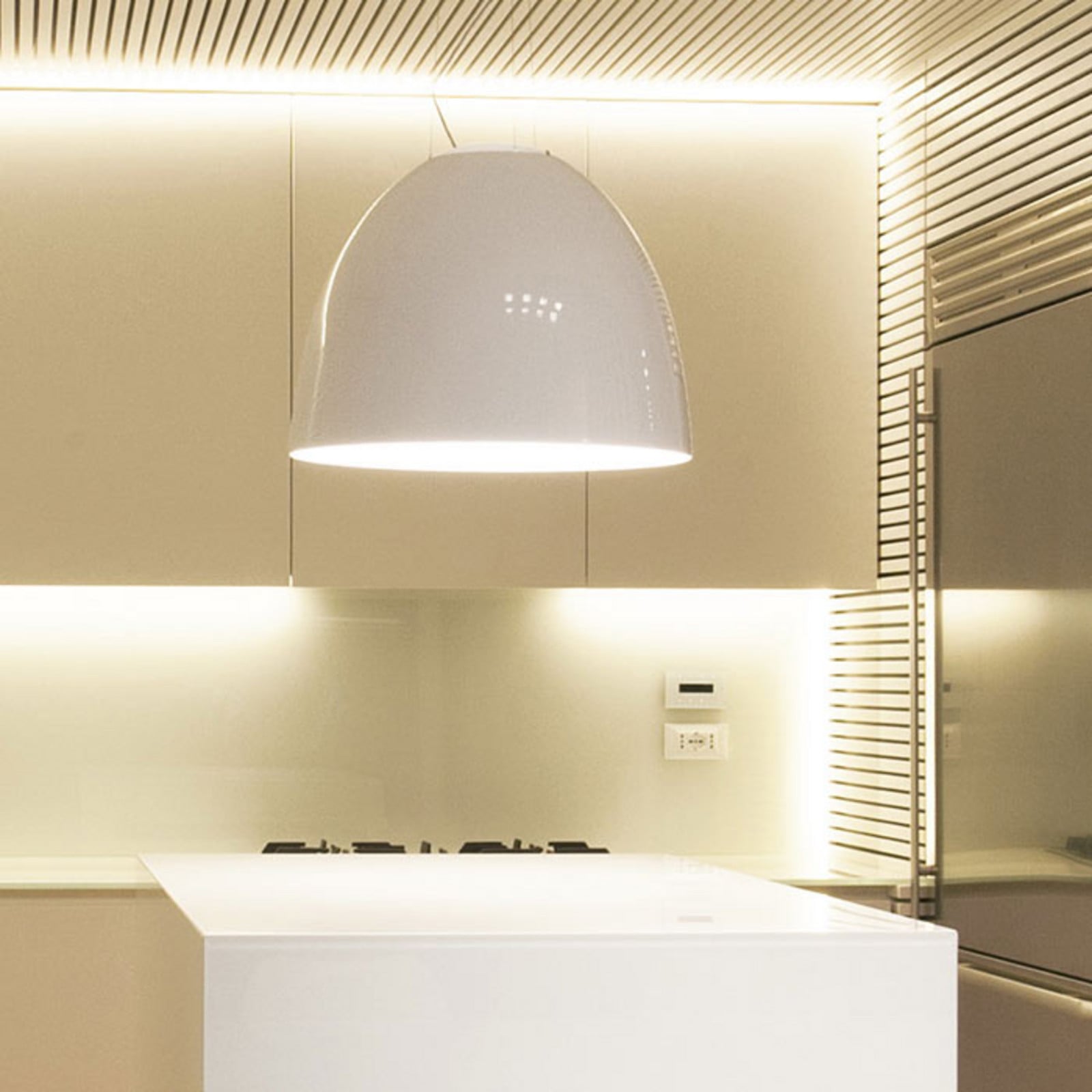 Artemide Nur Gloss lampa wisząca biała błyszcząca