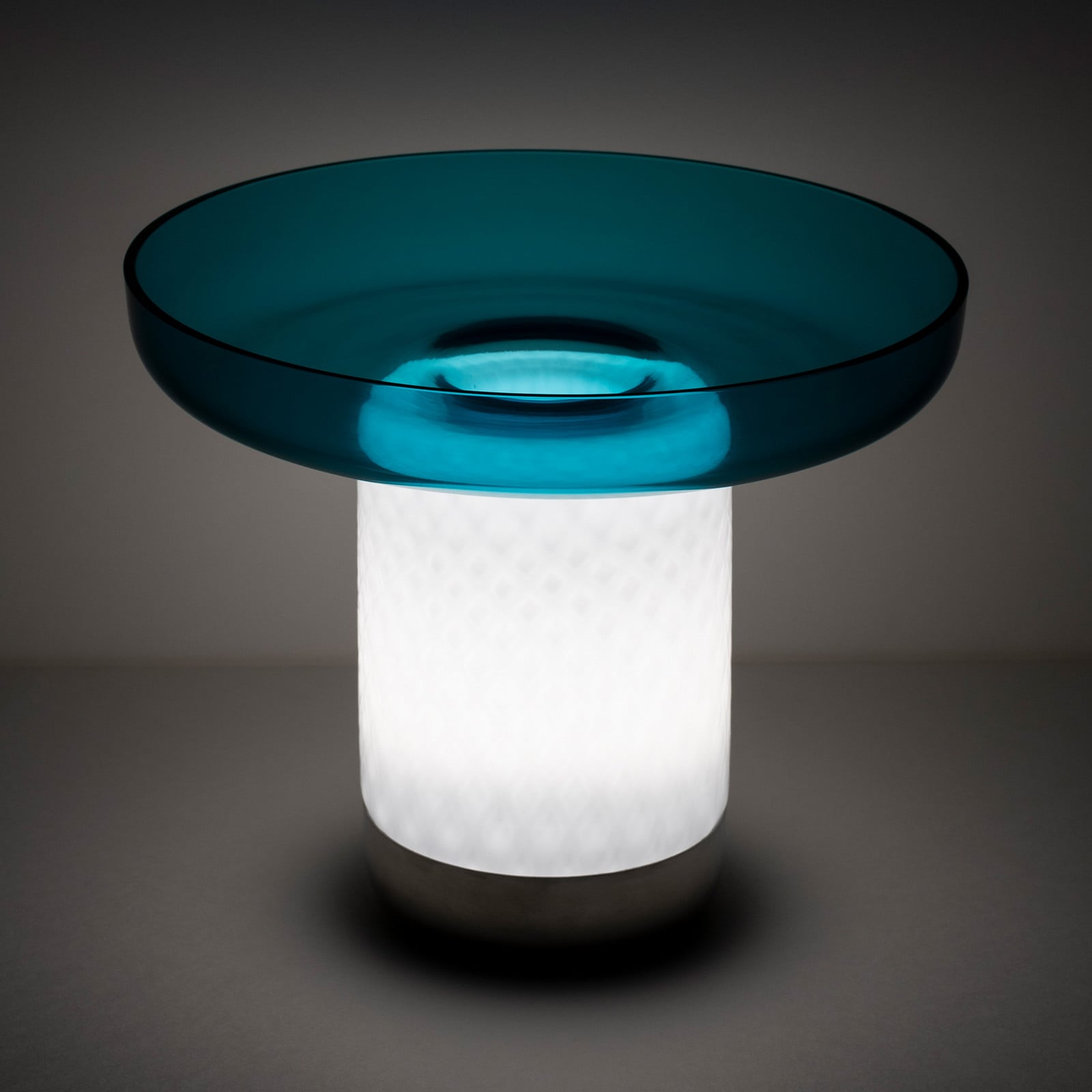 Artemide Bontà lampa stołowa LED turkusowa szala