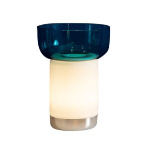 Artemide Bontà lampa stołowa LED turkusowa miska