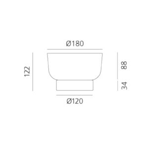 Miska Artemide Bontà turkusowa Ø 18 cm szkło drewno