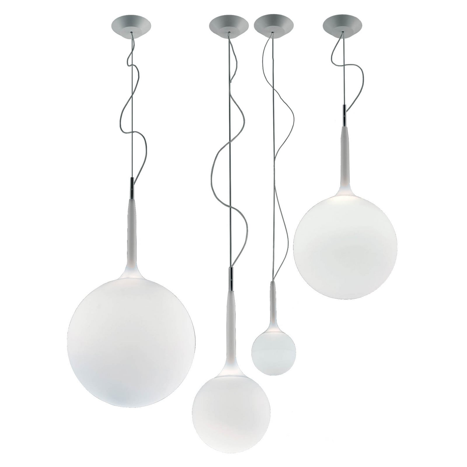 Lampa wisząca Artemide Castore ze szkła Ø 42 cm