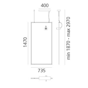 Lampa Wisząca Artemide Discovery Space Spot Rectangular CCT