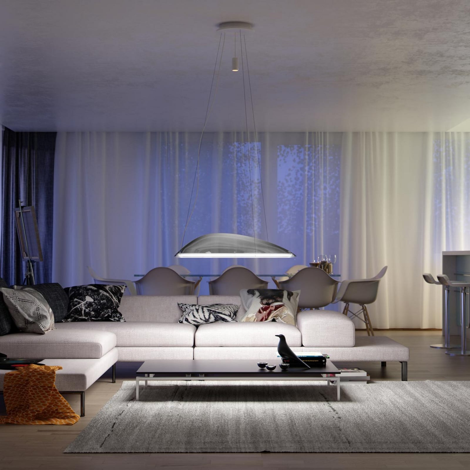 Artemide Ameluna żyrandol LED aplikacja