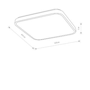 Plafon LED kwadratowy, biały, 43,5 cm, IP44