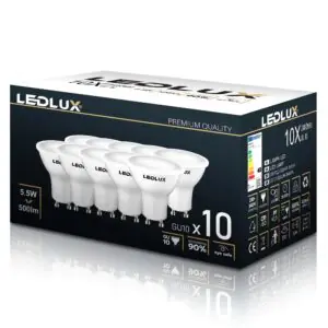 Żarówka LED GU10 5,5W 4000K neutralna LEDLUX 10 sztuk